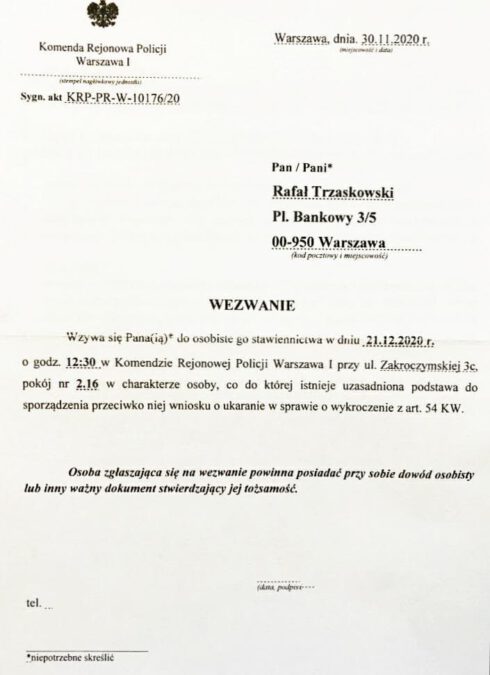 Rafał Trzaskowski wezwany na komendę. Ciekawe czy wzywają sztab Prezydenta Dudy- komentuje 1 1