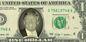 Co wpływa na cenę ropy? 5 Donald Trump na banknocie